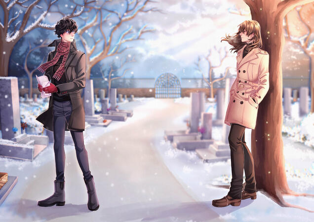 Full Body - 2 Characters - Detailed Background