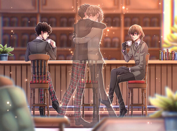 Full Body - 4 Characters - Detailed Background