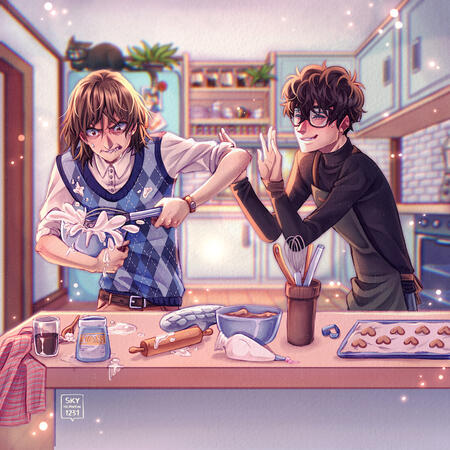 Half Body - 2 Characters - Detailed Background